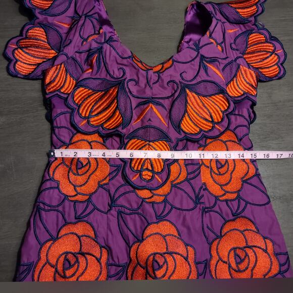 Alice McCall Ms Rose Embroidered Floral Mini Dress Size 6 - Picture 11 of 16